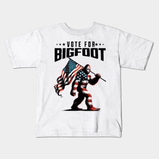 Vote For Bigfoot 2024 Kids T-Shirt